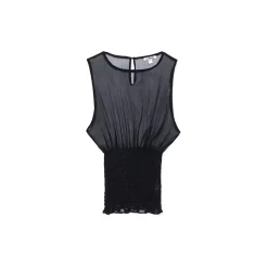 La Rando - Sarandi Top - Silk - Black - Artisan Top - Luxury High Quality Leather - Avvenice
