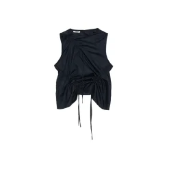 La Rando - Tesei Top - Cotton - Black - Artisan Top - Luxury High Quality Leather - Avvenice