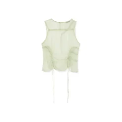 La Rando - Tesei Top - Silk - White - Artisan Top - Luxury High Quality Leather - Avvenice