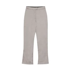 La Rando - Torcuato Pants - Silk and Wool - Light Grey - Luxury High Quality Leather - Avvenice