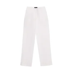 La Rando - Trelew Pants - Linen - White - Luxury High Quality Leather - Avvenice
