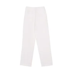 La Rando - Trelew Pants - Linen - White - Luxury High Quality Leather - Avvenice