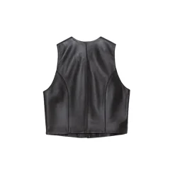 La Rando - Trelew Vest - Lambskin Leather - Black - Artisan Top - Luxury High Quality Leather - Avvenice