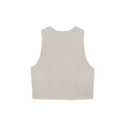 La Rando - Trelew Vest - Linen - Beige - Artisan Top - Luxury High Quality Leather - Avvenice