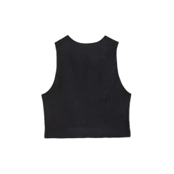 La Rando - Trelew Vest - Linen - Black - Artisan Top - Luxury High Quality Leather - Avvenice