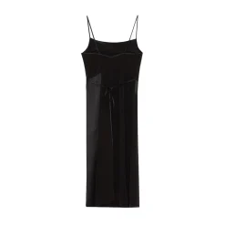 La Rando - Viedma Dress - Silk - Black - Artisan Dress - Luxury High Quality Leather - Avvenice