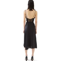 La Rando - Viedma Dress - Silk - Black - Artisan Dress - Luxury High Quality Leather - Avvenice