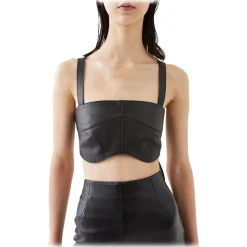 La Rando - Wilde Top - Bovine Leather - Black - Artisan Top - Luxury High Quality Leather - Avvenice