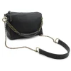 Laura B - Bauletto Leather - Leather and Mesh Bag - Black - Strap Bag - Luxury High Quality Bag - Avvenice