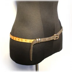 Laura B - Croco Belt - Beige Croco - Dorè - Leather Belt - Luxury High Quality Belt - Avvenice