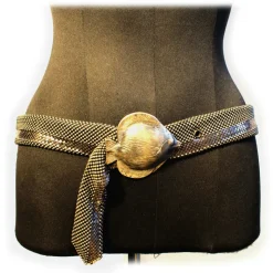 Laura B - Croco Belt - Bi Mesh - Silver - Mesh Belt - Luxury High Quality Belt - Avvenice