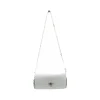 Laura B - Jaipur Clutch Bag - Leather and Mesh Bag - White - Belt Bag - Luxury High Quality Bag - Avvenice