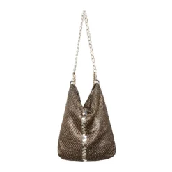 Laura B - New Basic Party Bag - Mesh Bag - Dorè - Strap Bag - Luxury High Quality Bag - Avvenice