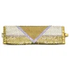 Laura B - Pyramid Cuff - Mesh and Swarovski Bracelet - Gold - Lilac Swarovski - Handmade Bracelet - Luxury High Quality - Avvenice