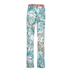 Leda Di Marti - Capodoglio Trousers - Ocean Print - Haute Couture Made in Italy - Luxury High Quality Dress - Avvenice
