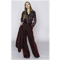 Leda Di Marti - Chiffon Shirt - Leda Collection - Haute Couture Made in Italy - Luxury High Quality Shirt - Avvenice