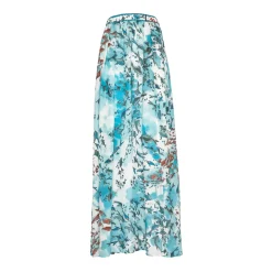 Leda Di Marti - Grampo Long Skirt - Ocean Print - Haute Couture Made in Italy - Luxury High Quality Dress - Avvenice