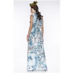 Leda Di Marti - Grampo Long Skirt - Ocean Print - Haute Couture Made in Italy - Luxury High Quality Dress - Avvenice