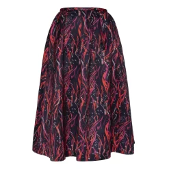 Leda Di Marti - Midi - Wide Satin Skirt - Leda Collection - Haute Couture Made in Italy - Luxury High Quality Skirt - Avvenice