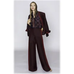 Leda Di Marti - Palace Trousers - Leda Collection - Haute Couture Made in Italy - Luxury High Quality Trousers - Avvenice
