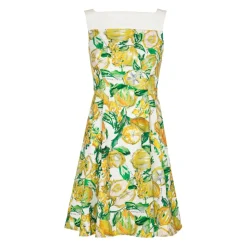 Leda Di Marti - Pusa Dress - Cedar Print - Haute Couture Made in Italy - Luxury High Quality Dress - Avvenice