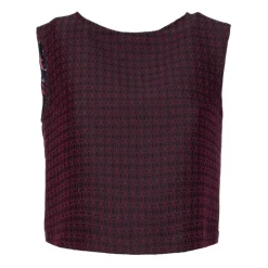 Leda Di Marti - Sleeveless Jacquard Top - Leda Collection - Haute Couture Made in Italy - Luxury High Quality Top - Avvenice