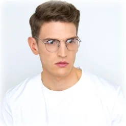 Linda Farrow - 586 C3 Angular Optical Frames - White Gold - Linda Farrow Eyewear - Avvenice