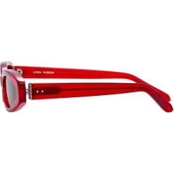 Linda Farrow - 960 C2 Angular Sunglasses - Red - Linda Farrow Eyewear - Dazed Lila Moss Official - Avvenice