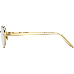 Linda Farrow - 520 C2 Angular Optical Frames - Yellow Gold and White Gold - Linda Farrow Eyewear - Avvenice