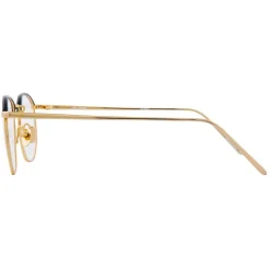 Linda Farrow - 586 C1 Angular Optical Frames - Gold - Linda Farrow Eyewear - Avvenice