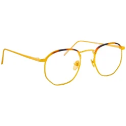 Linda Farrow - 586 C2 Angular Optical Frames - Gold - Linda Farrow Eyewear - Avvenice