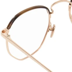 Linda Farrow - 586 C4 Angular Optical Frames - Rose Gold - Linda Farrow Eyewear - Avvenice