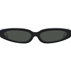 Linda Farrow - 960 C1 Angular Sunglasses - Black - Linda Farrow Eyewear - Kendall Jenner Official - Avvenice