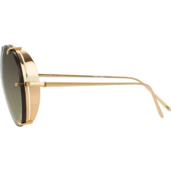 Linda Farrow - 729 C5 Aviator Sunglasses - Yellow Gold - Linda Farrow Eyewear - Avvenice
