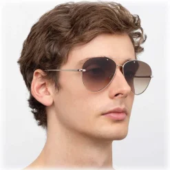 Linda Farrow - 859 C6 Aviator Sunglasses - Light Gold - Linda Farrow Eyewear - Avvenice