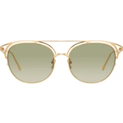 Linda Farrow - 682 C5 Aviator Sunglasses - Yellow Gold - Linda Farrow Eyewear - Avvenice
