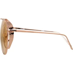 Linda Farrow - 425 C15 Aviator Sunglasses - Rose Gold - Linda Farrow Eyewear - Avvenice