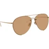 Linda Farrow - 624 C3 Aviator Sunglasses - Rose Gold - Linda Farrow Eyewear - Avvenice