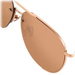 Linda Farrow - 624 C3 Aviator Sunglasses - Rose Gold - Linda Farrow Eyewear - Avvenice