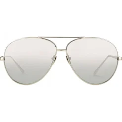 Linda Farrow - 398 C6 Aviator Sunglasses - Matt Yellow Gold - Linda Farrow Eyewear - Kendall Jenner - Alessandra Ambrosio - Avvenice