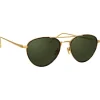 Linda Farrow - 739 C4 Aviator Sunglasses - Yellow Gold and Tortoiseshell - Linda Farrow Eyewear - Avvenice