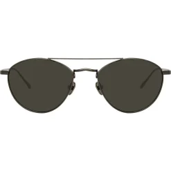 Linda Farrow - 876 C6 Aviator Sunglasses - Nickel - Linda Farrow Eyewear - Avvenice