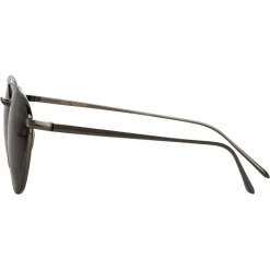 Linda Farrow - 876 C6 Aviator Sunglasses - Nickel - Linda Farrow Eyewear - Avvenice