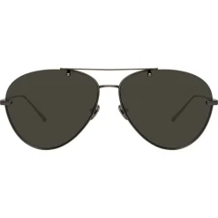 Linda Farrow - 859 C5 Aviator Sunglasses - Nickel - Linda Farrow Eyewear - Avvenice