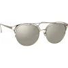 Linda Farrow - 682 C2 Aviator Sunglasses - White Gold - Linda Farrow Eyewear - Avvenice