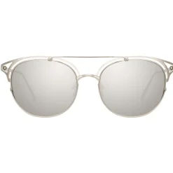 Linda Farrow - 682 C2 Aviator Sunglasses - White Gold - Linda Farrow Eyewear - Avvenice
