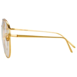 Linda Farrow - 751 C1 Aviator Optical Frames - Yellow Gold - Linda Farrow Eyewear - Avvenice