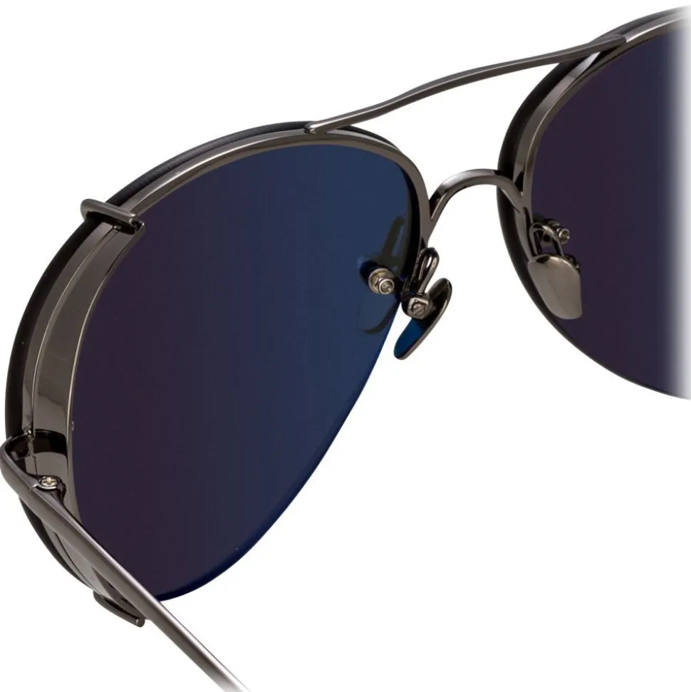 Linda Farrow - 729 C4 Aviator Sunglasses - Nickel - Linda Farrow Eyewear - Avvenice