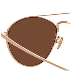 Linda Farrow - 876 C3 Aviator Sunglasses - Rose Gold - Linda Farrow Eyewear - Avvenice