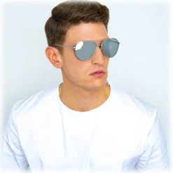 Linda Farrow - 575 C2 Aviator Sunglasses - White Gold - Linda Farrow Eyewear - Avvenice